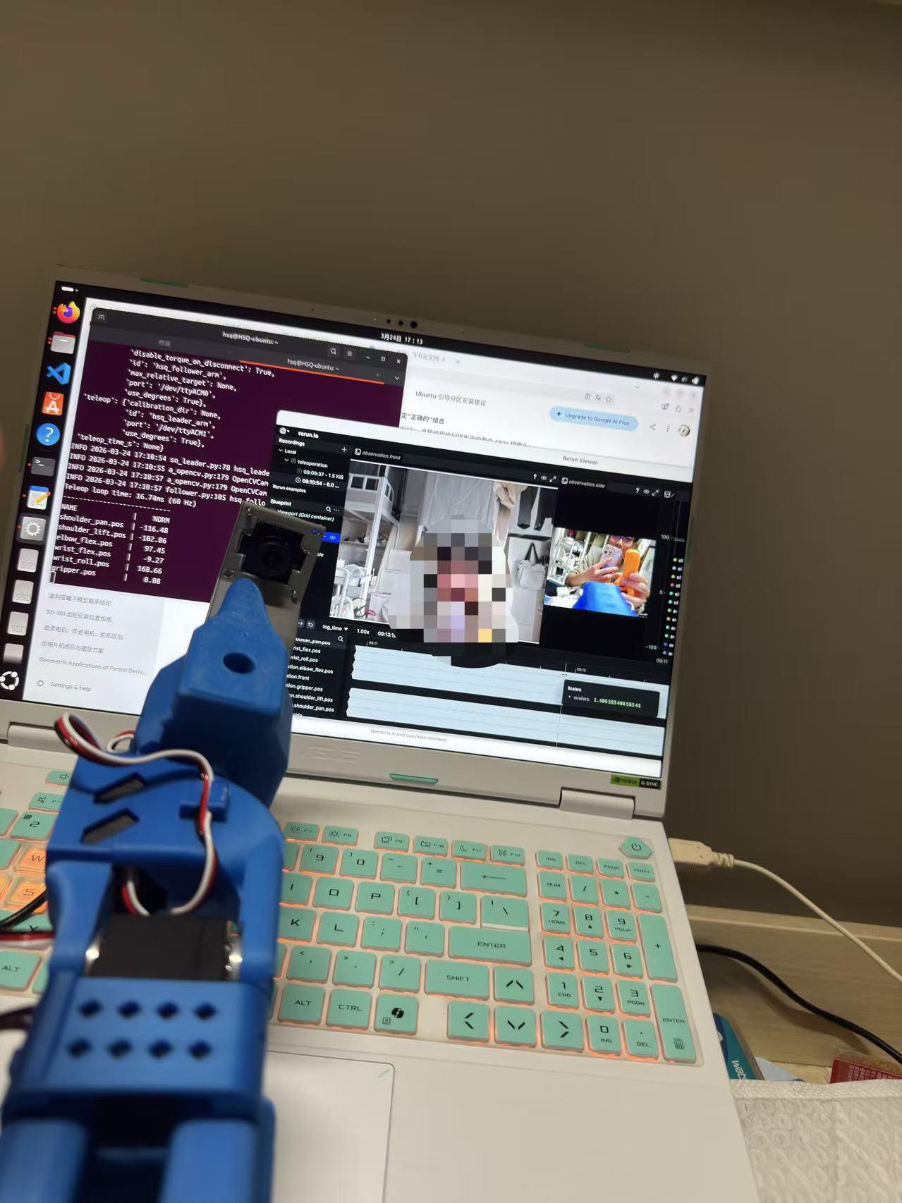 视频加遥控制lerobot